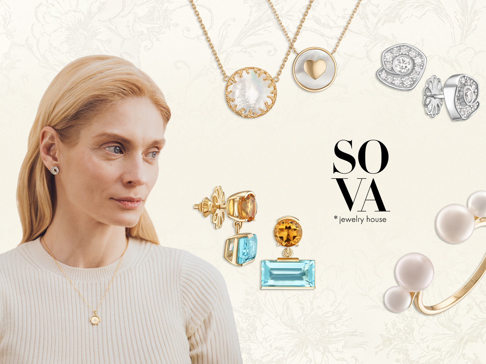 Підбірка прикрас до Дня матері від Ювелірного дому SOVA