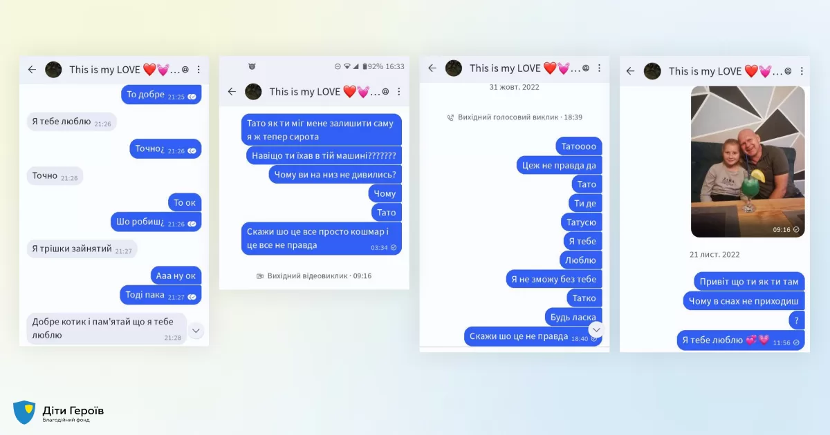 До Дня батька благодійний фонд «Діти Героїв» опублікував останні SMS маленьких українців до татусів, які загинули