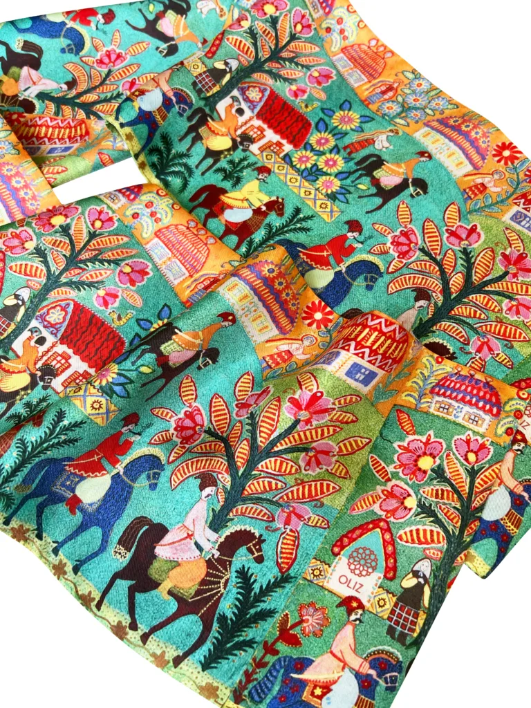 Бренд OLIZ та платформа UNITED24 випустили благодійну колекцію хусток «Викрадене мистецтво»