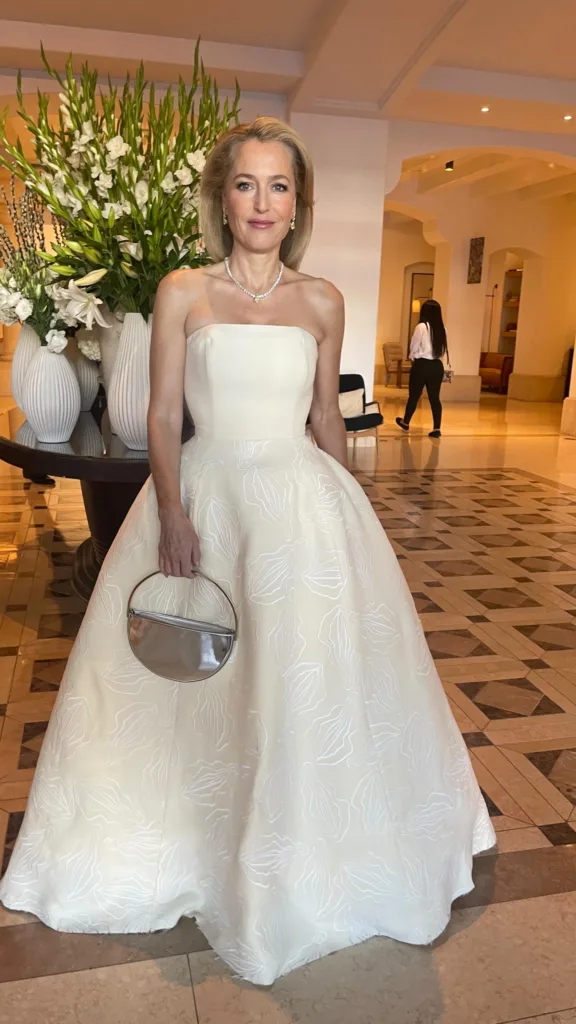 Акторка Джилліан Андерсон прийшла на премію «Золотий глобус» у тематичній сукні з вульвами