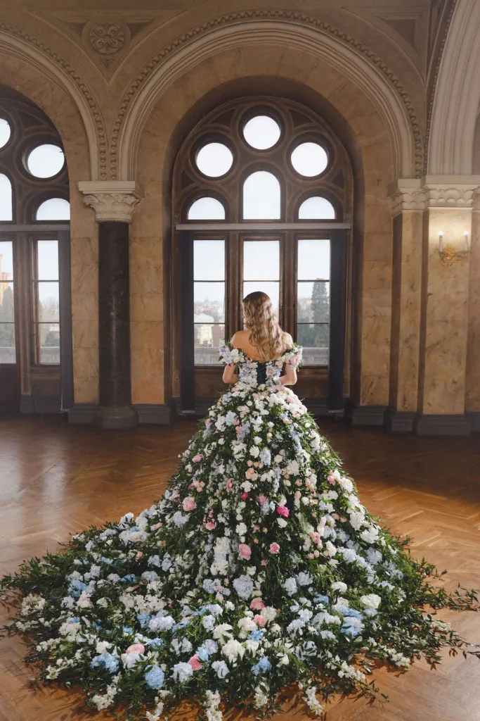 Бренд Vladiyan Royal створив весільну сукню з живих квітів, щоб нагадати кожній жінці про її унікальність і неповторність