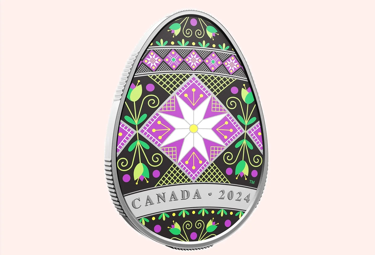 У Канаді випустили срібну монету у формі писанки — дизайнеркою стала українська діаспорянка Таня Микитюк