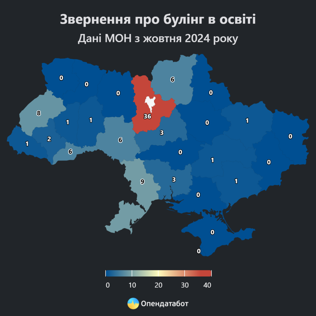 В Україні у 2024 році зафіксували 219 випадків булінгу у школах: кожен другий протокол складають на підлітків — Опендатабот