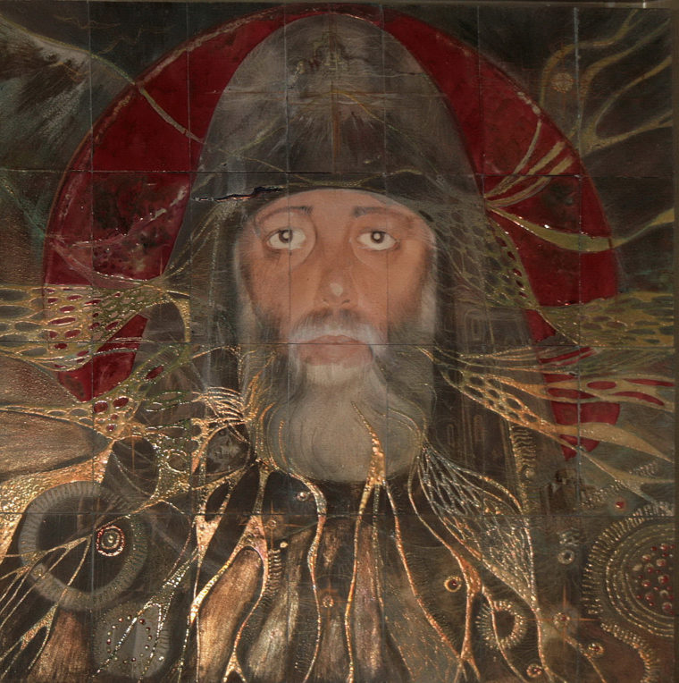 Портрет католикоса-патріарха Грузії Іллі II (керамічне панно)