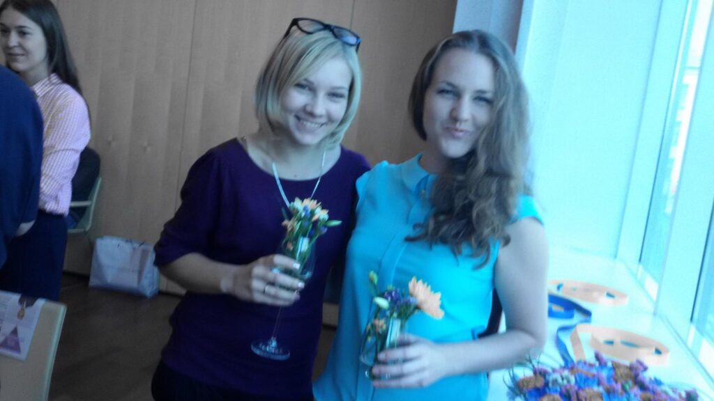 Наталя на першій роботі в Києві, після виїзду з Луганщини у 2014 році