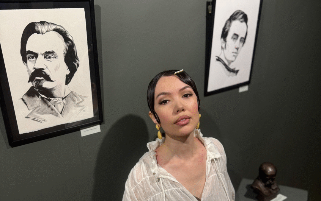 Виставка «Едельвейси» у Києві: видатні діячі Українського Парнасу ожили у чорнильній техніці Надії Харт