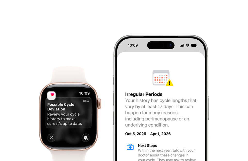 Застосунок Apple «Здоров’я» попереджатиме жінок про можливий початок перименопаузи